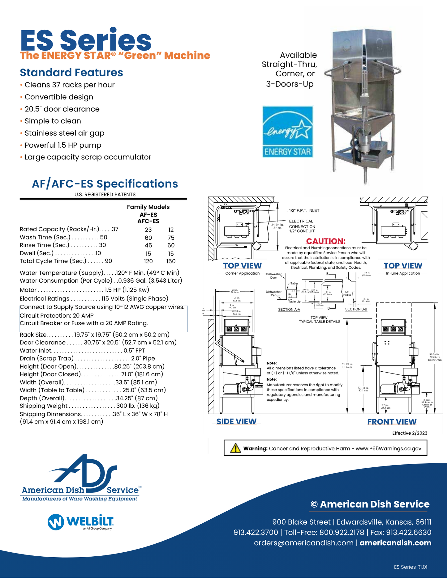 AF/AFC-ES DISH MACHINE